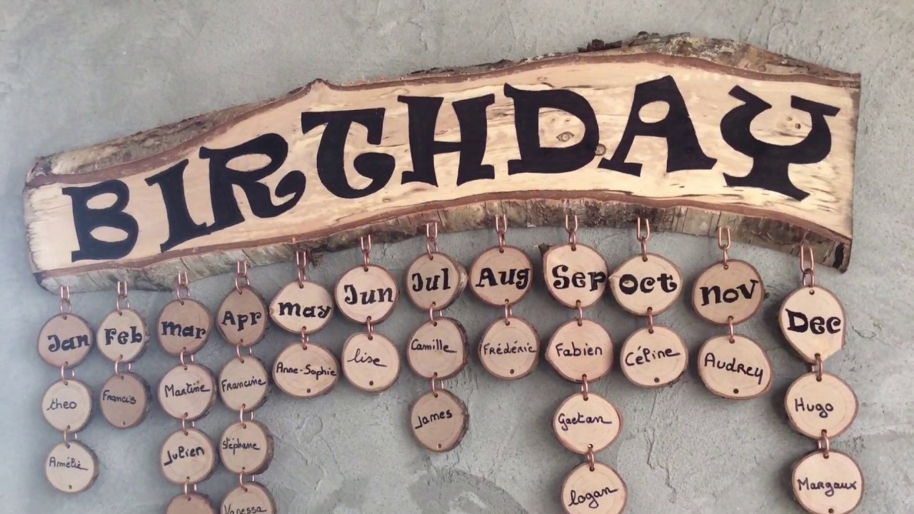 Fabrication D un Calendrier D anniversaire Style Nature En Bouleau YouTube Fabrication D un Calendrier D anniversaire Style Nature En Bouleau YouTube