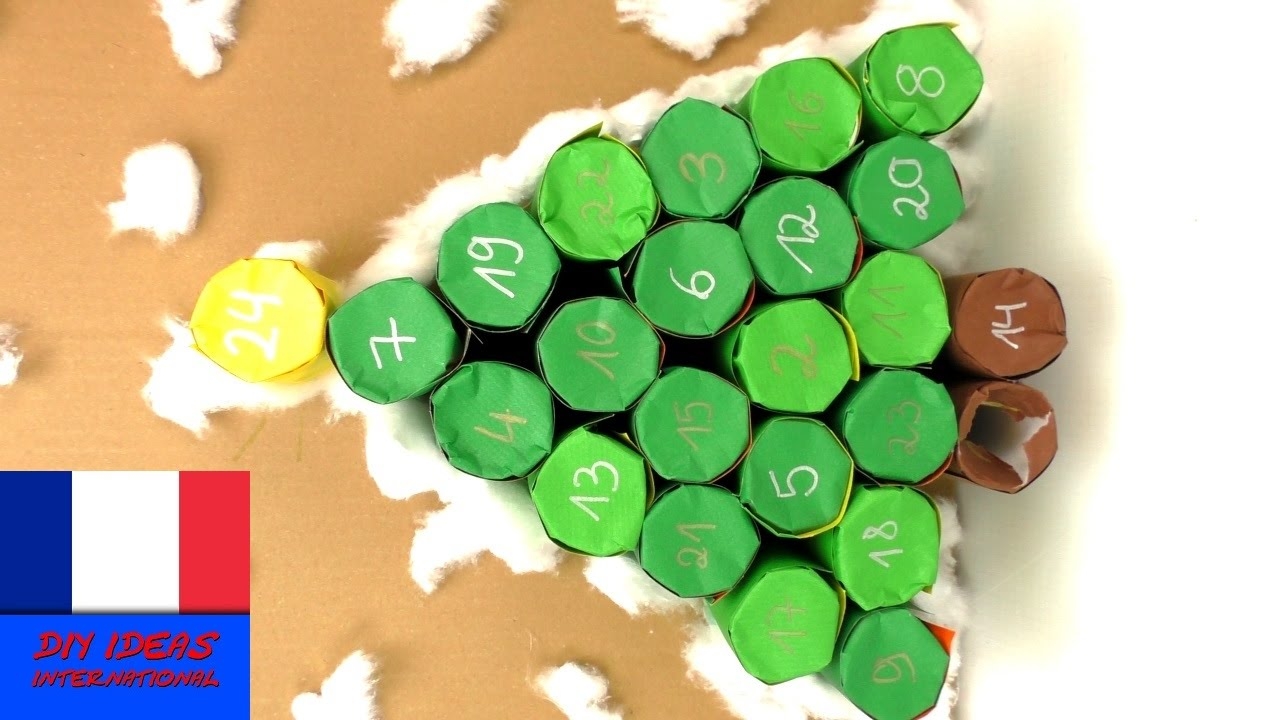 Faire Soi m me Son Calendrier De L Avent Calendrier De L Avent En Forme De Sapin Avec Cadeaux YouTube