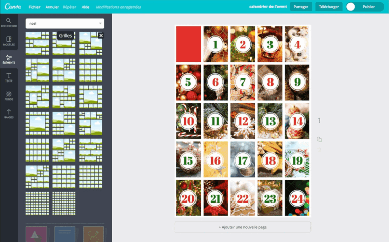 Faire Un Calendrier De L Avent En Ligne Gratuitement Canva