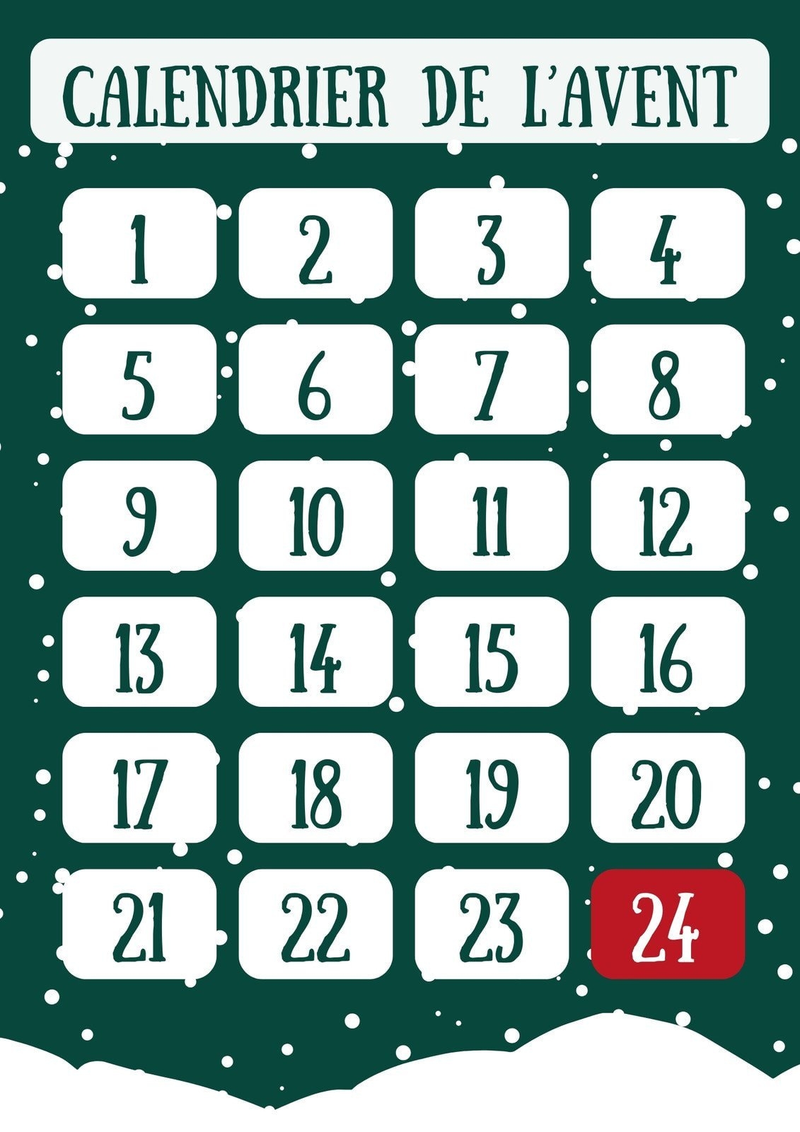 Faire Un Calendrier De L Avent En Ligne Gratuitement Canva