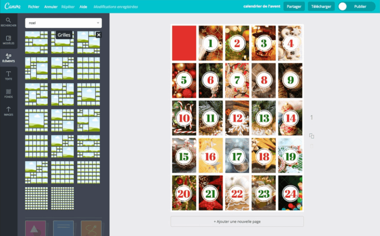 Faire Un Calendrier De L Avent En Ligne Gratuitement Canva