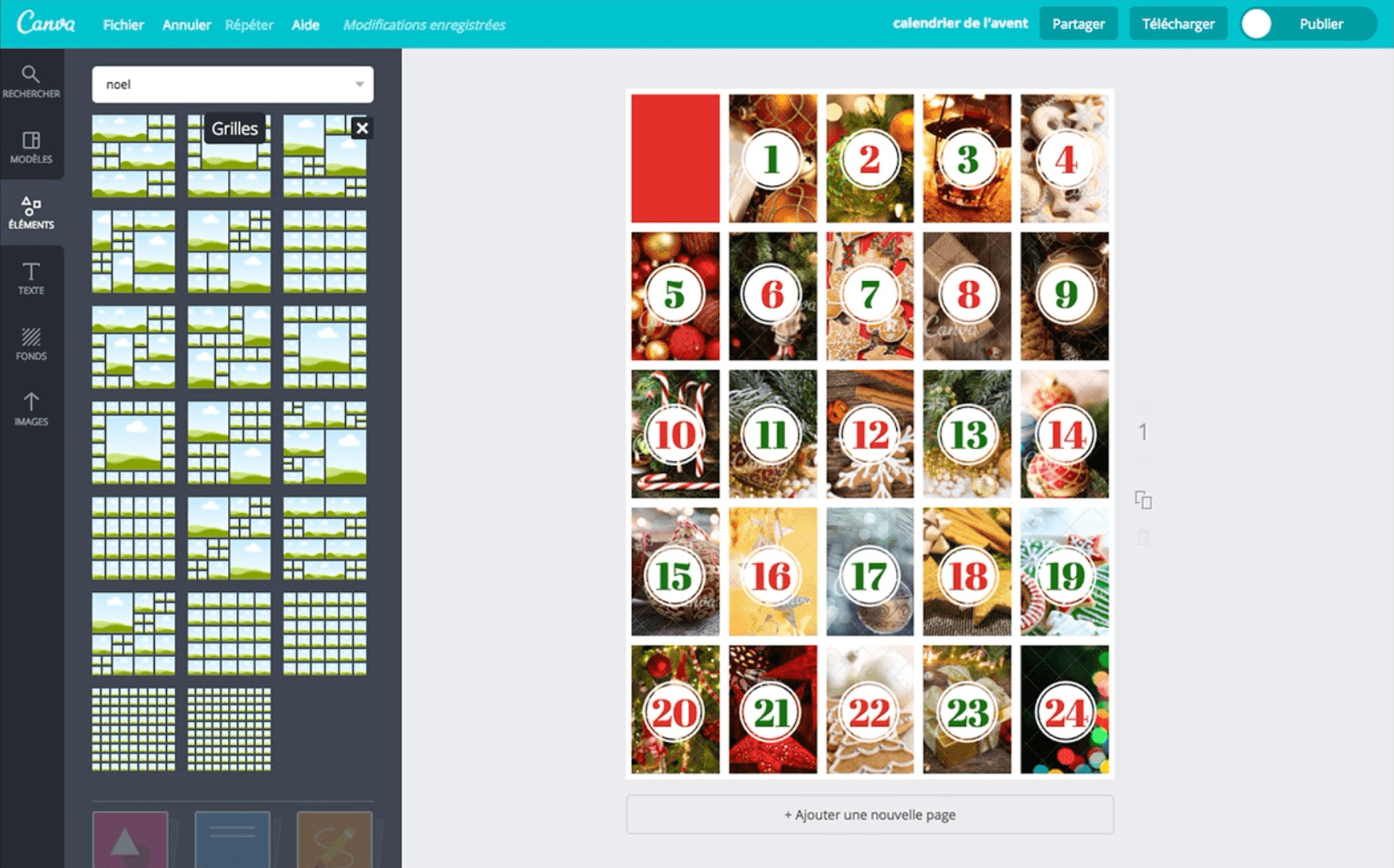 Faire Un Calendrier De L Avent En Ligne Gratuitement Canva
