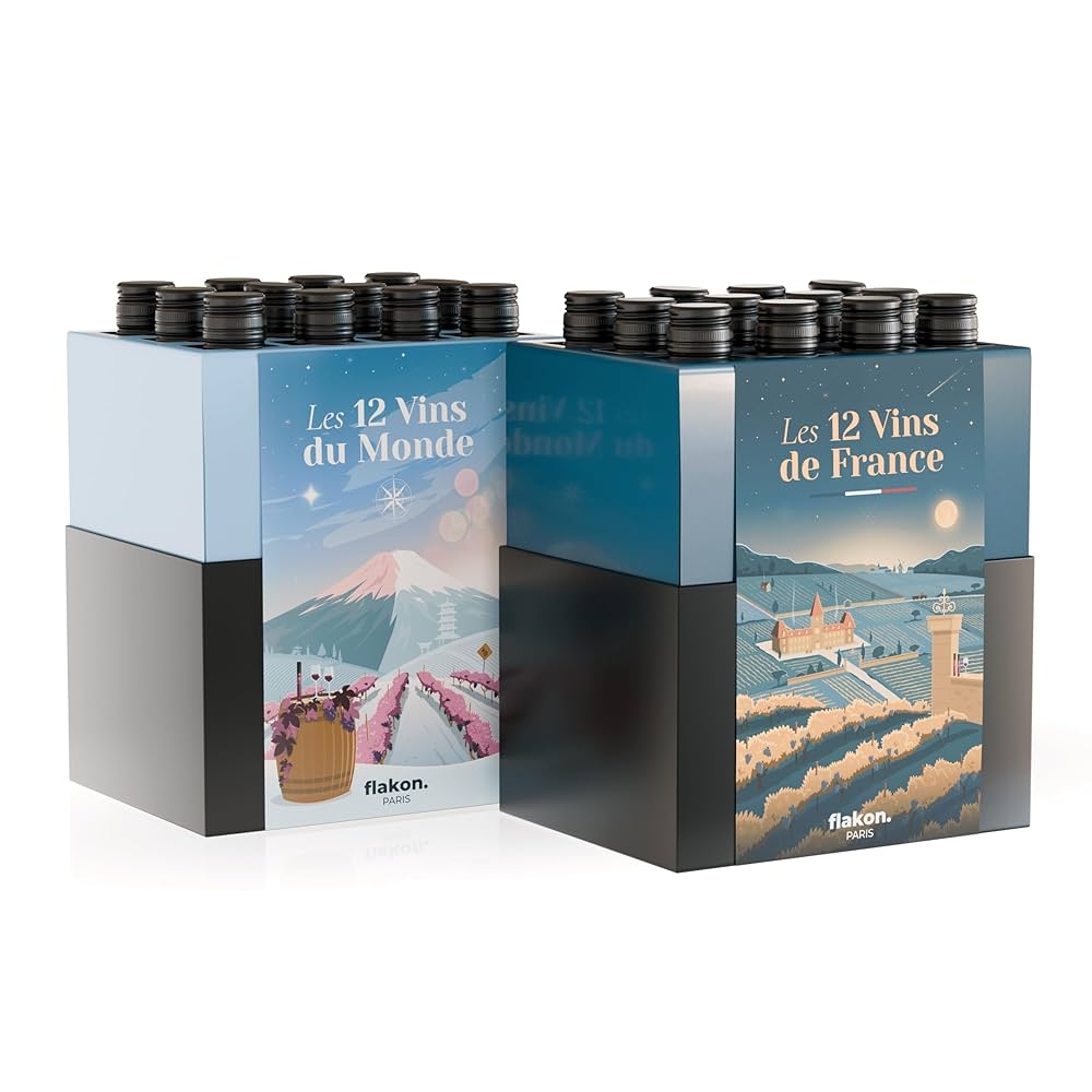 Flakon Calendrier De L Avent Vin 24 Vins De France Et Du Monde Coffret 24 Vins Amazon fr Livres