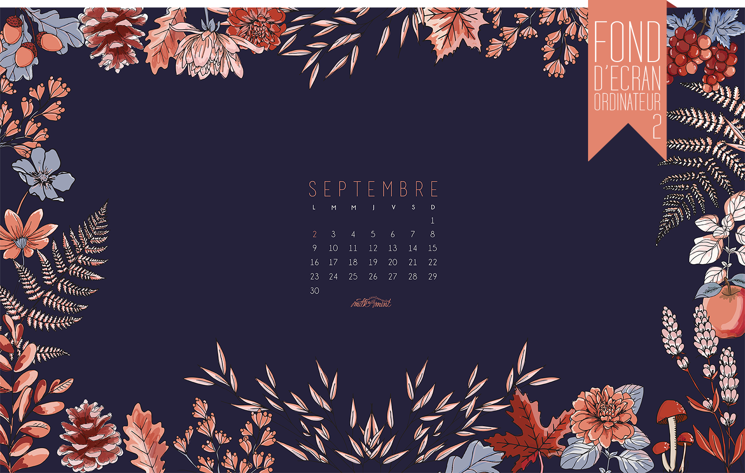 FONDS D CRAN DE SEPTEMBRE 2019 Milk With Mint FONDS D CRAN DE SEPTEMBRE 2019 Milk With Mint