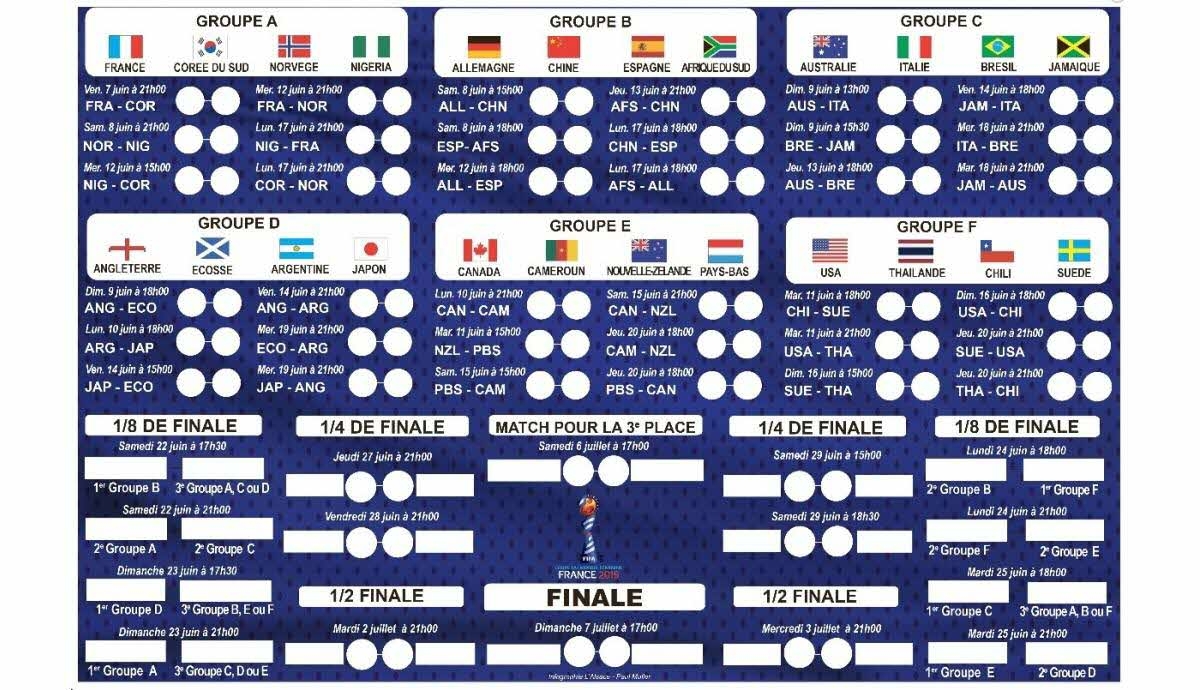 Football Coupe Du Monde F minine Le Calendrier T l charger