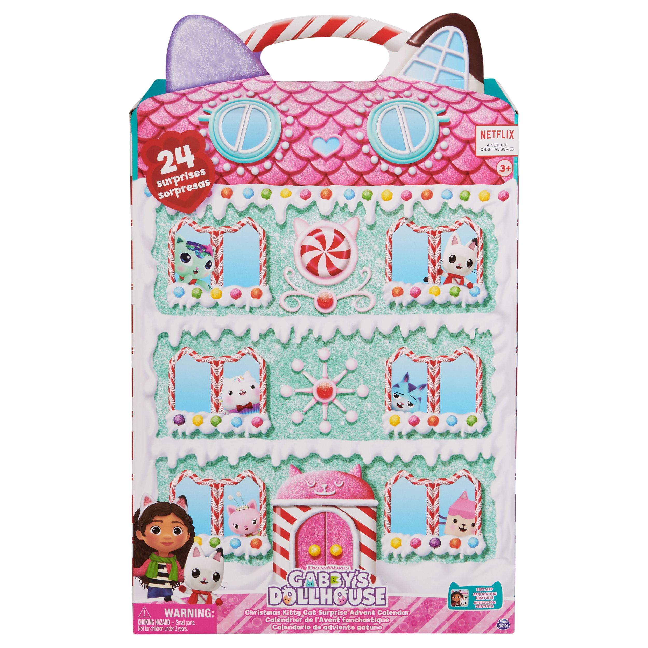 Gabby s Dollhouse Advent Calendar 2023 24 Surprise Toys With Figures Stickers Dollhouse Accessories Kids Toys For Girls Boys Ages 3 Spin Master