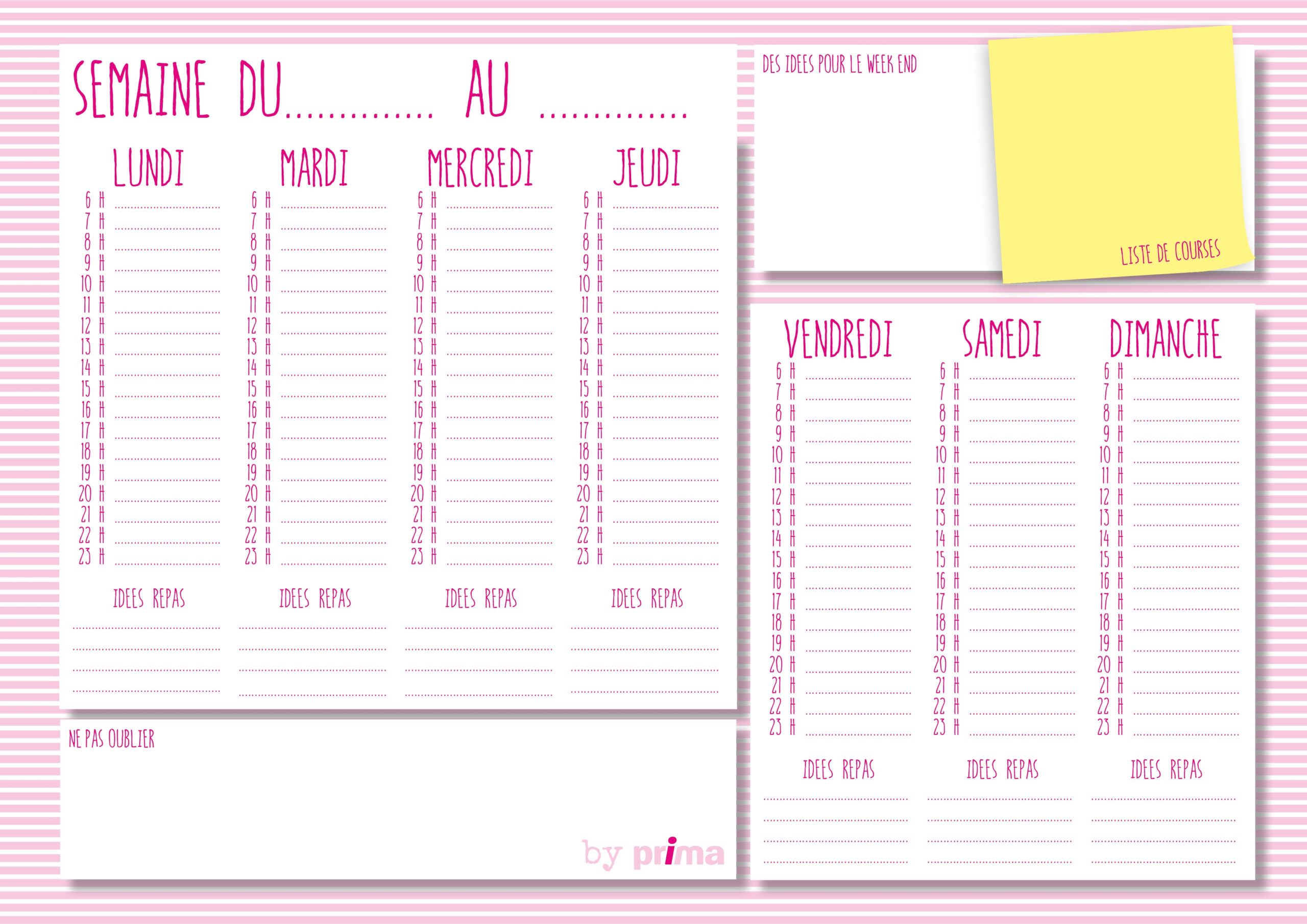 calendrier à imprimer personnalisable