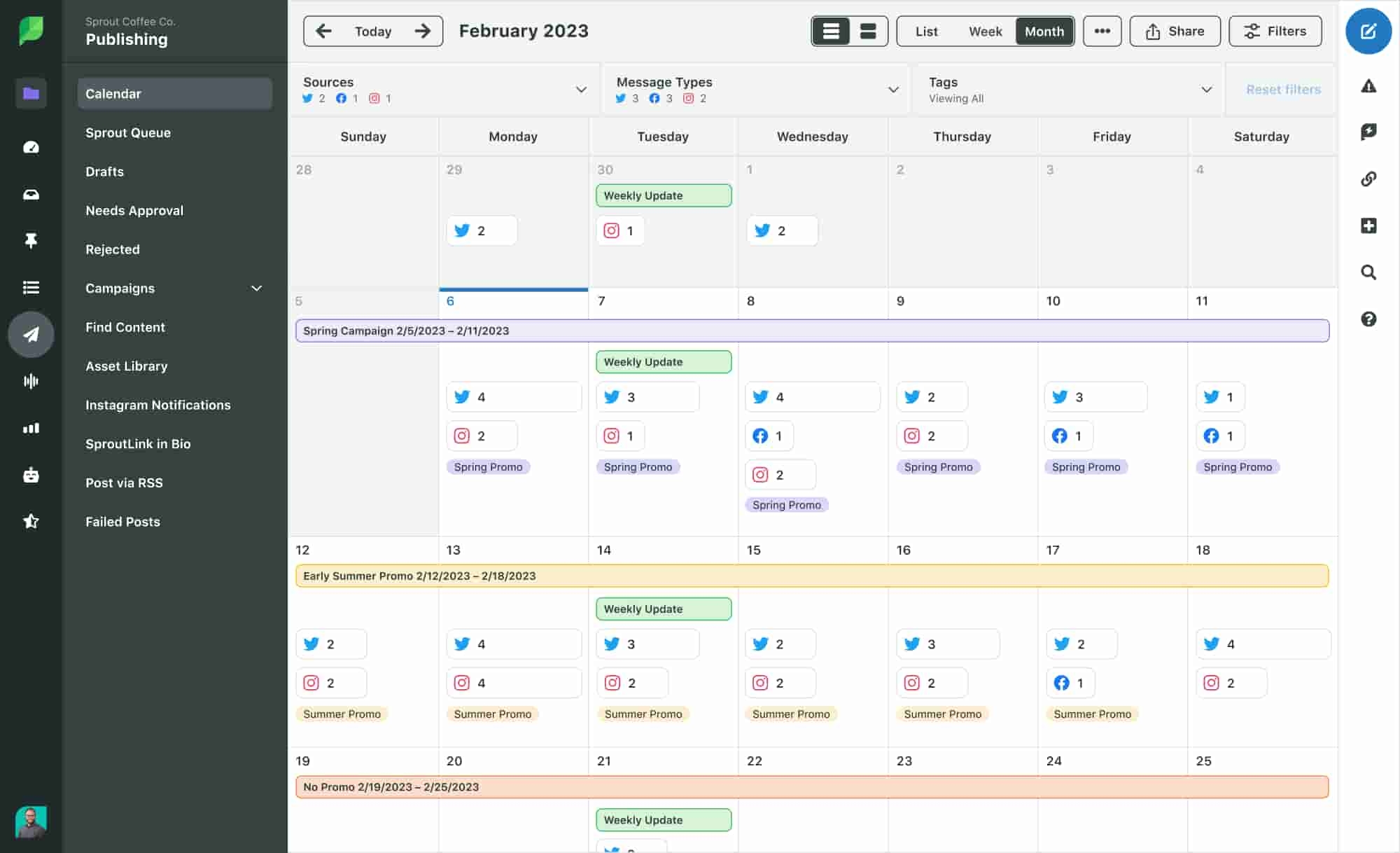 calendrier editorial social media