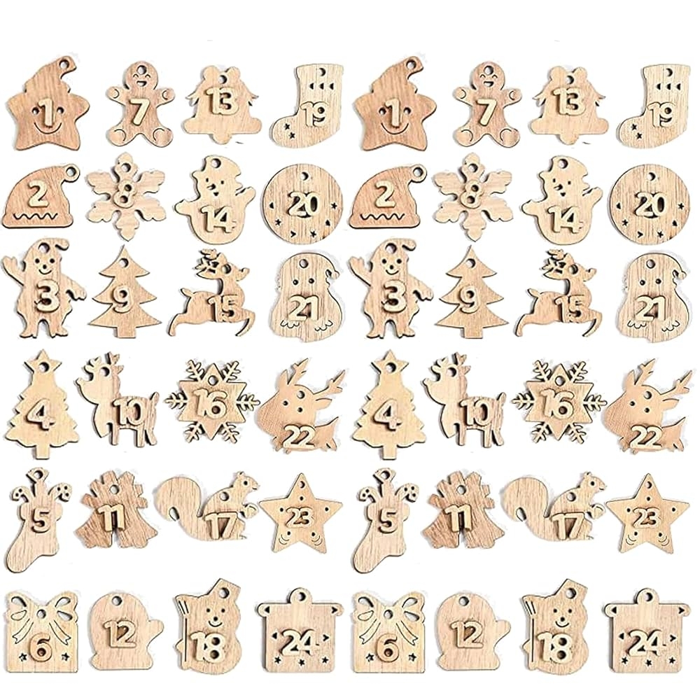 calendrier de l'avent bois