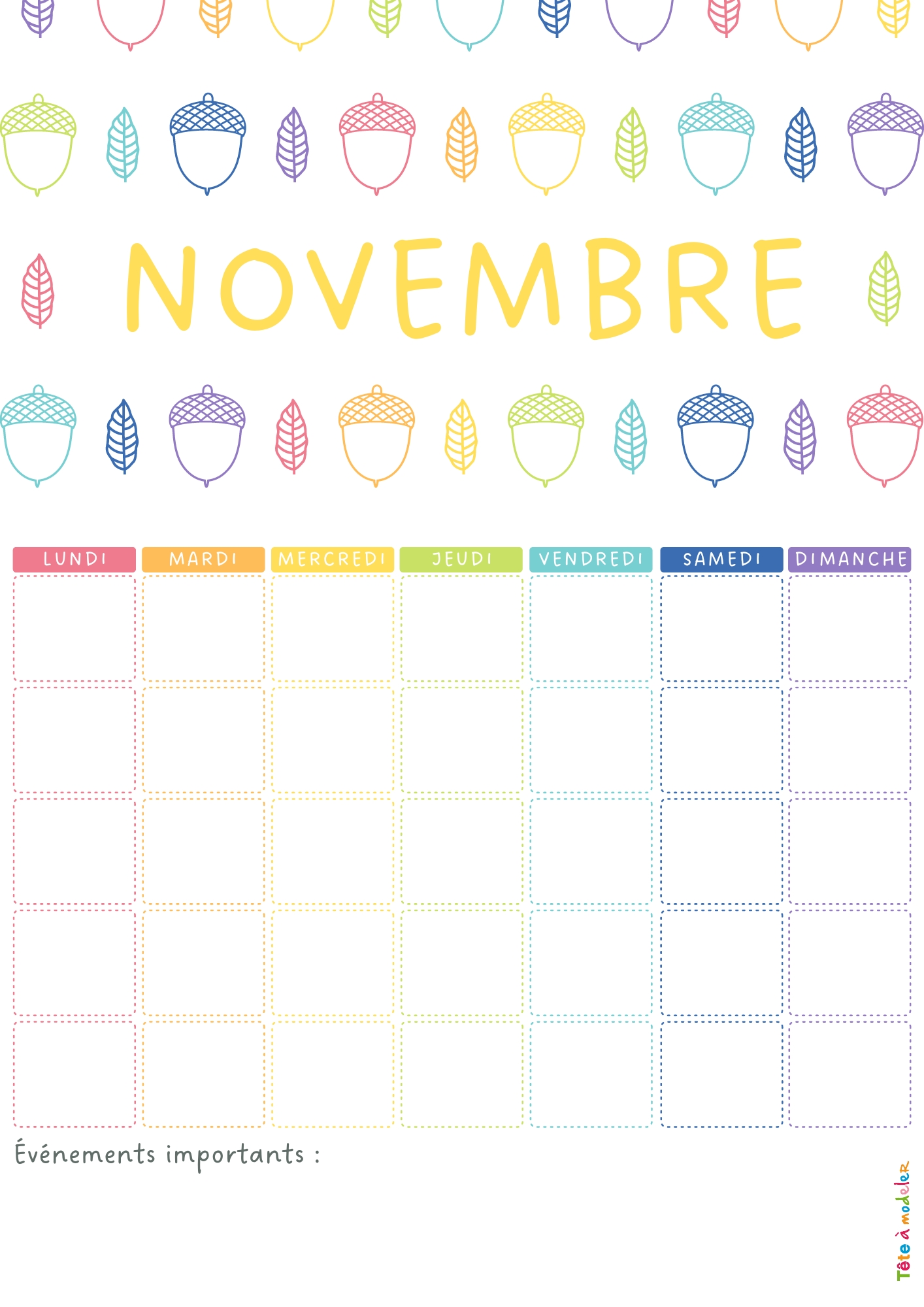 calendrier perpetuel imprimer