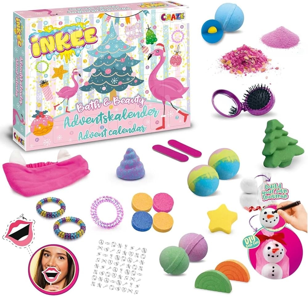 INKEE Calendrier De L Avent Jouet De Bain Calendrier De L avent Enfant Boules De Bain Bombe De Bain Enfant Jouet Bain B b Bain Moussant Enfant Amazon fr Fournitures De Bureau