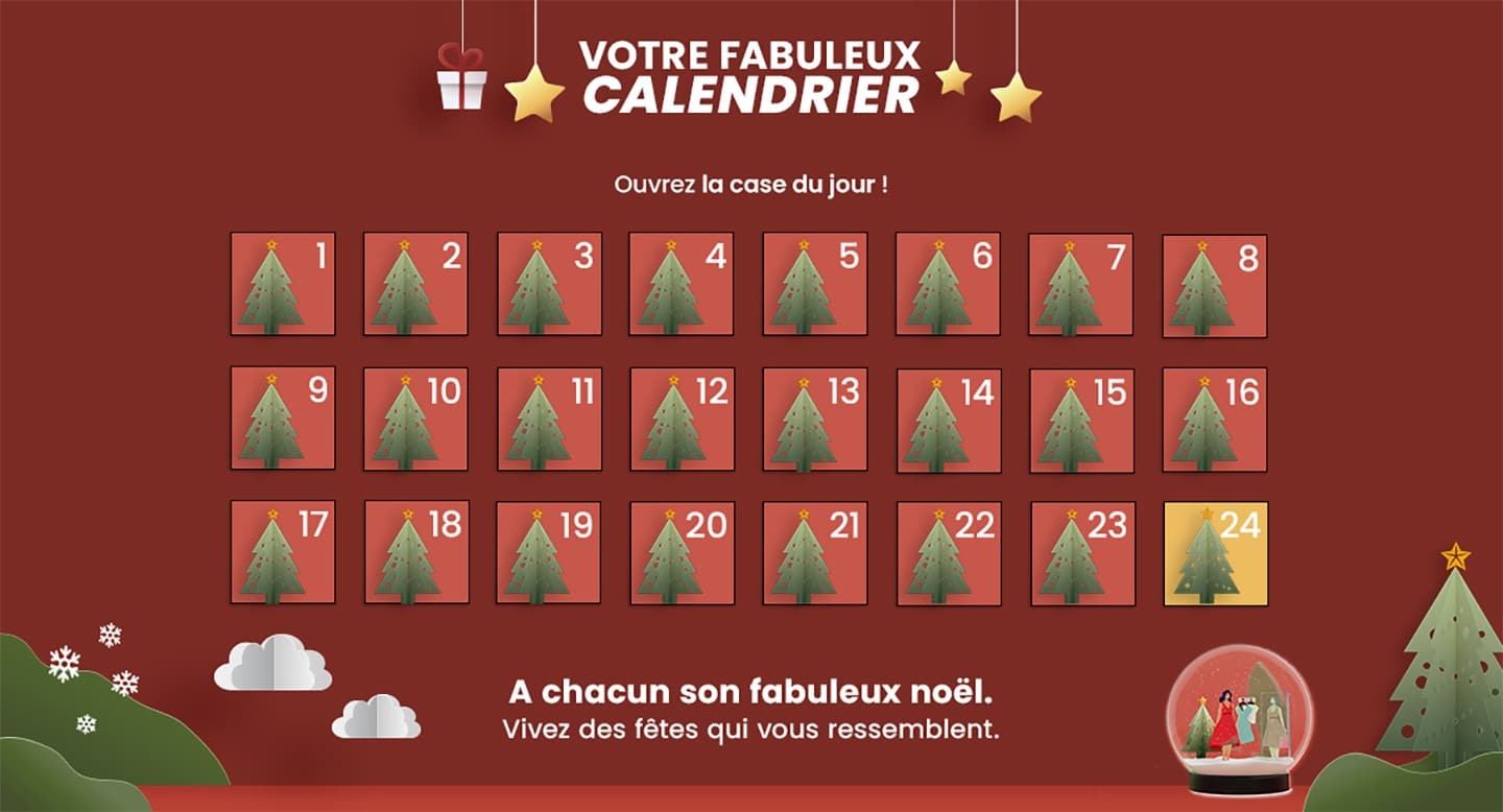 jeu calendrier de l'avent