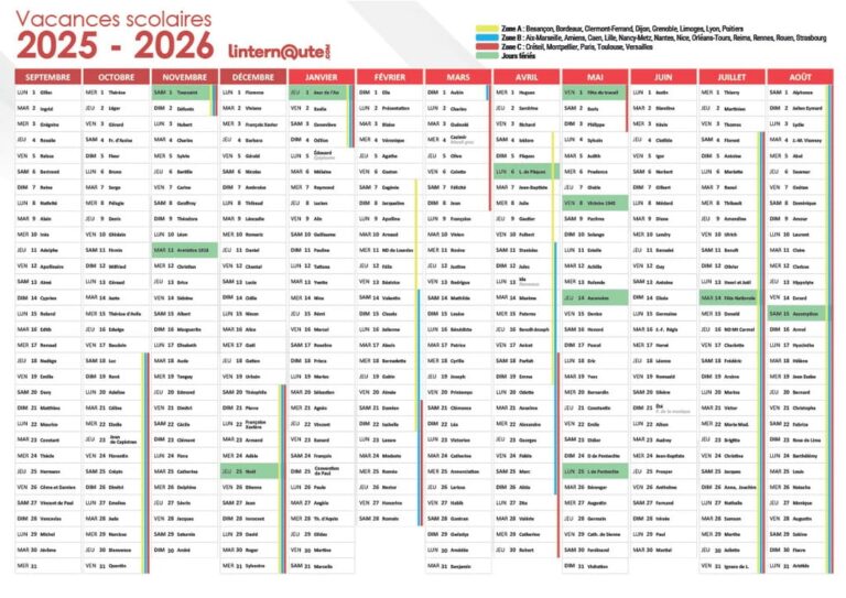 Jours F ri s 2025 2026 Date Du Prochain Et Calendrier T l charger