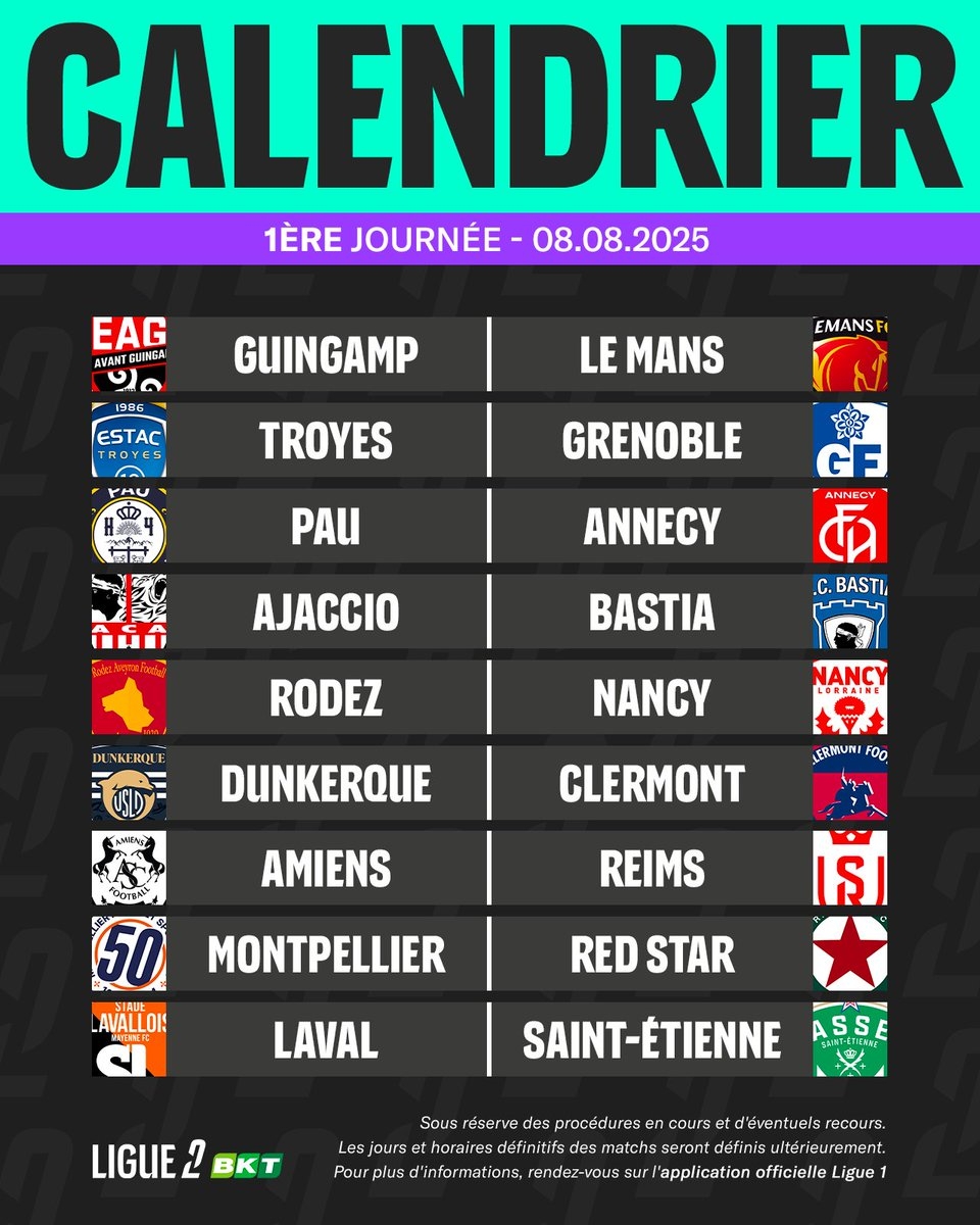 La LFP D voile Le Calendrier 2025 2026 De La Ligue 2