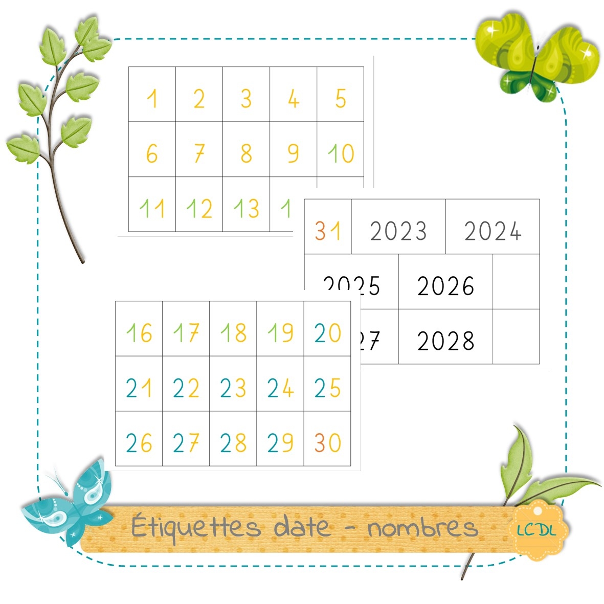 La Maternelle De Laur ne Les tiquettes Dates