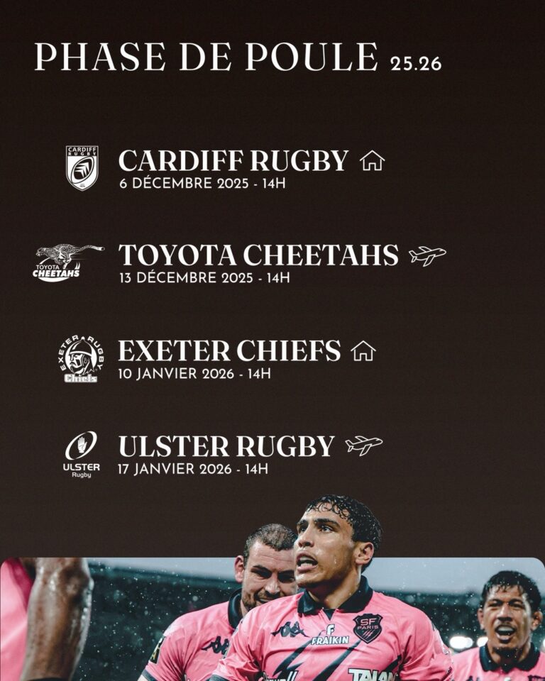 Le Calendrier 2025 26 De La Challenge Cup Est Tomb SFP