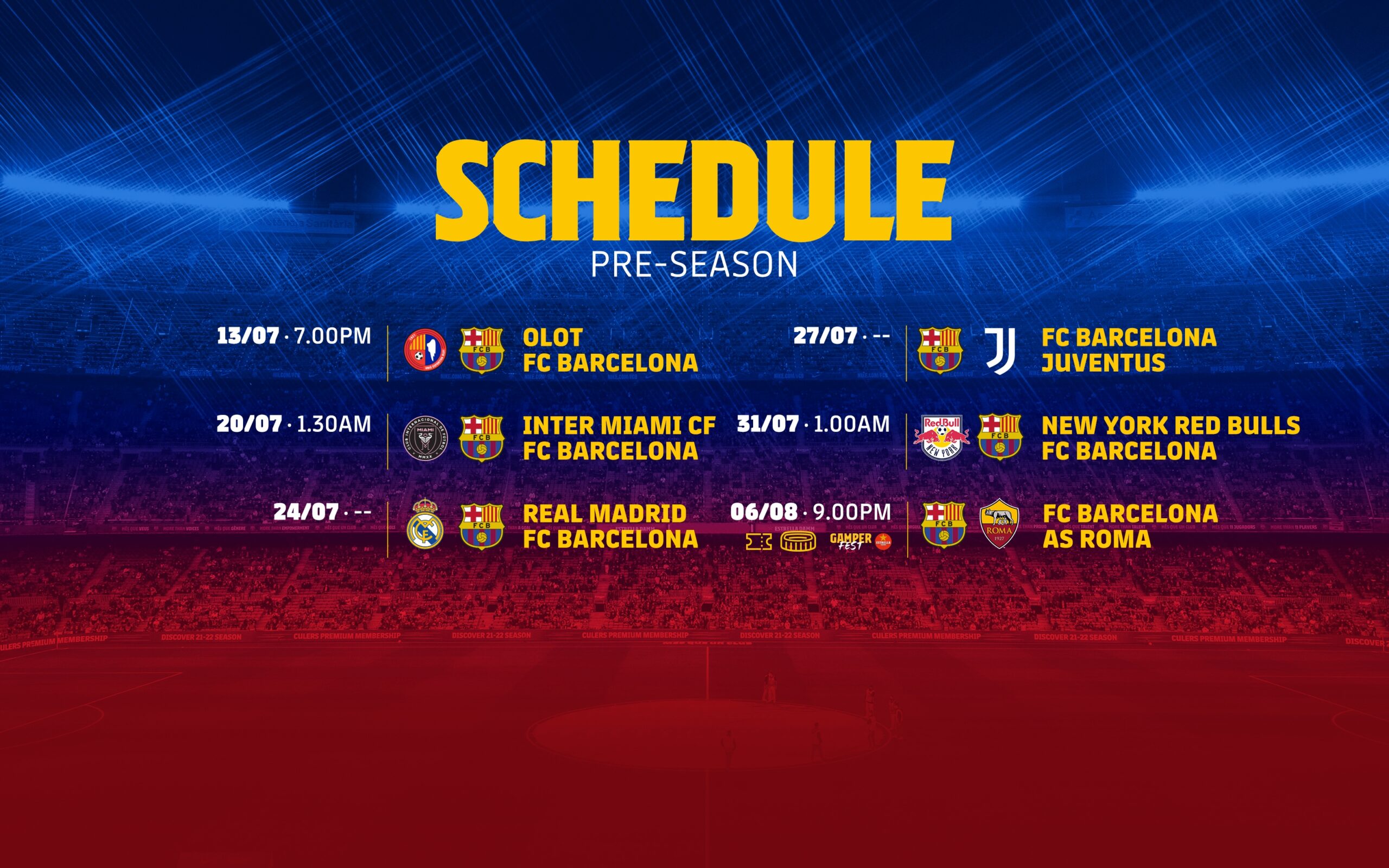 Le Calendrier D avant saison Du Bar a