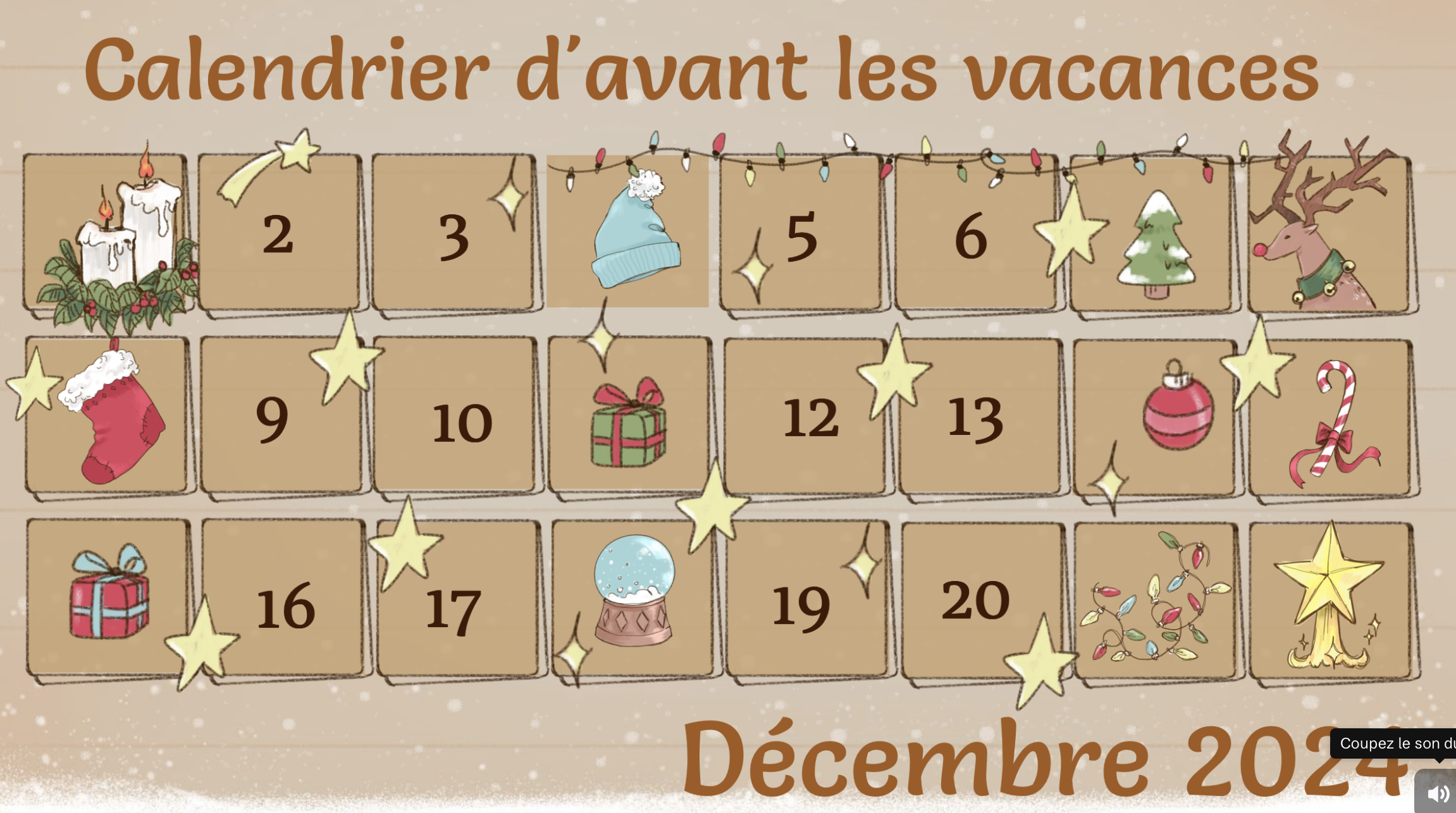Le Calendrier De L Avent De La Classe La Trousse De Sobelle
