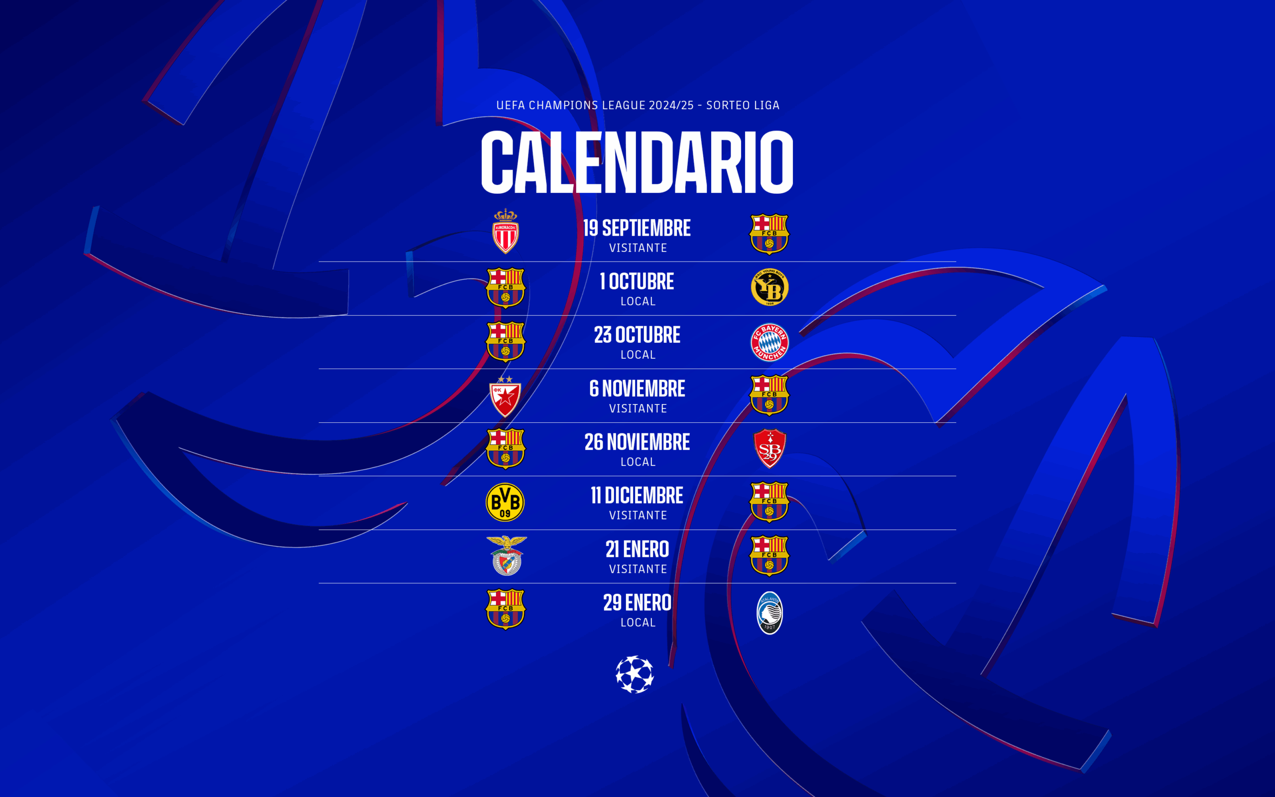 Le Calendrier De La Ligue Des Champions 2024 25 Du Bar a