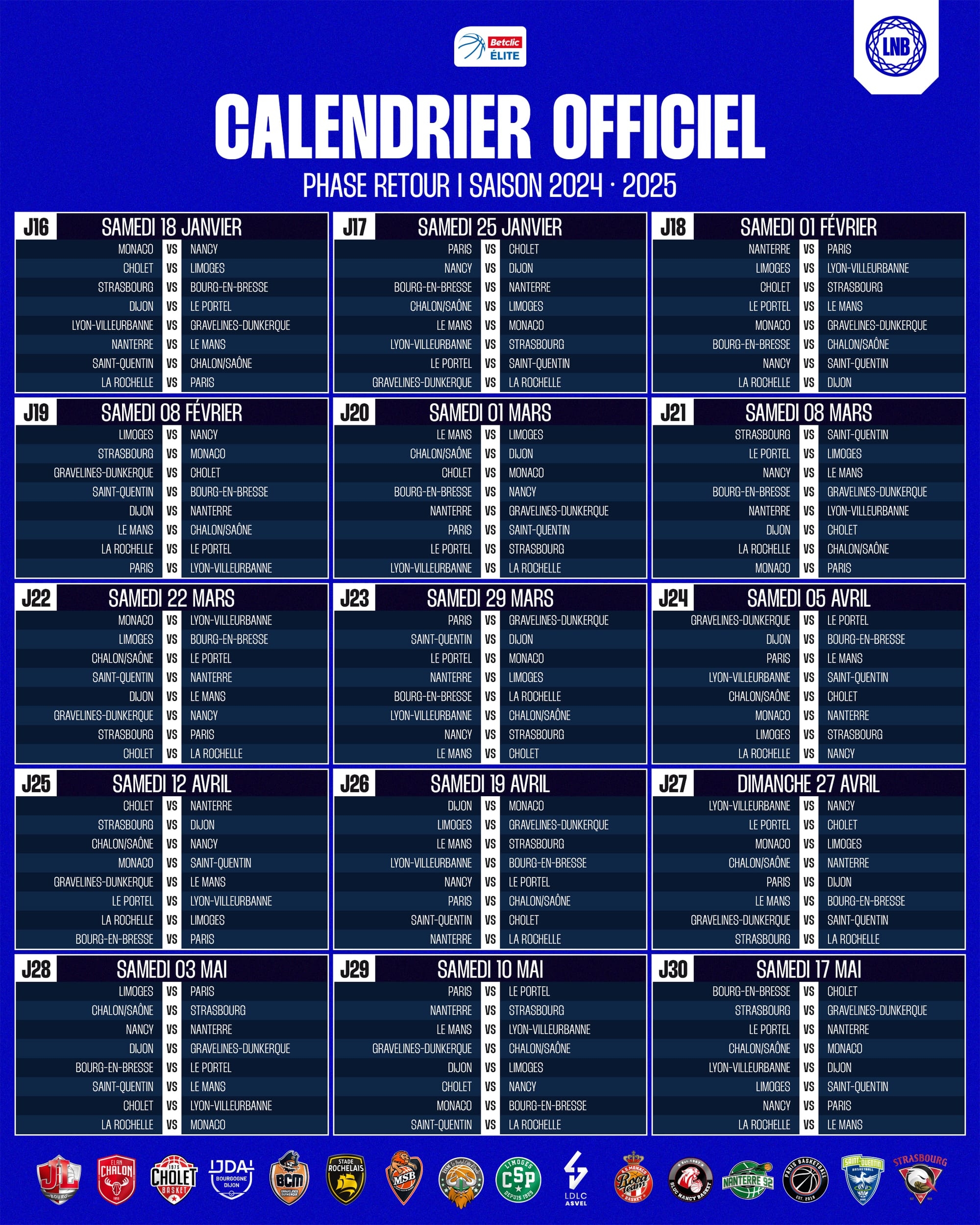 Le Calendrier De La Saison 2024 25 De Betclic Elite D voil Le Calendrier De La Saison 2024 25 De Betclic Elite D voil