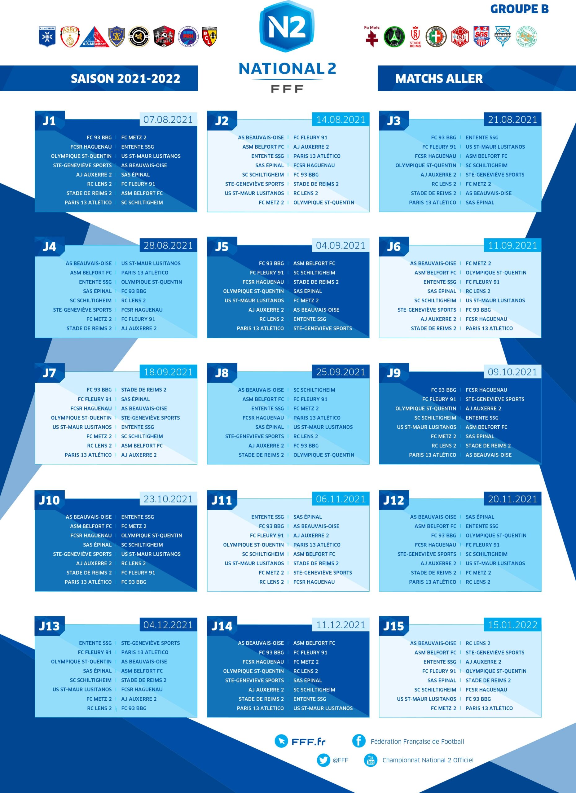 Le Calendrier Du Groupe B De N2 Est Connu Actufoot Actu Du Foot Pro amateur