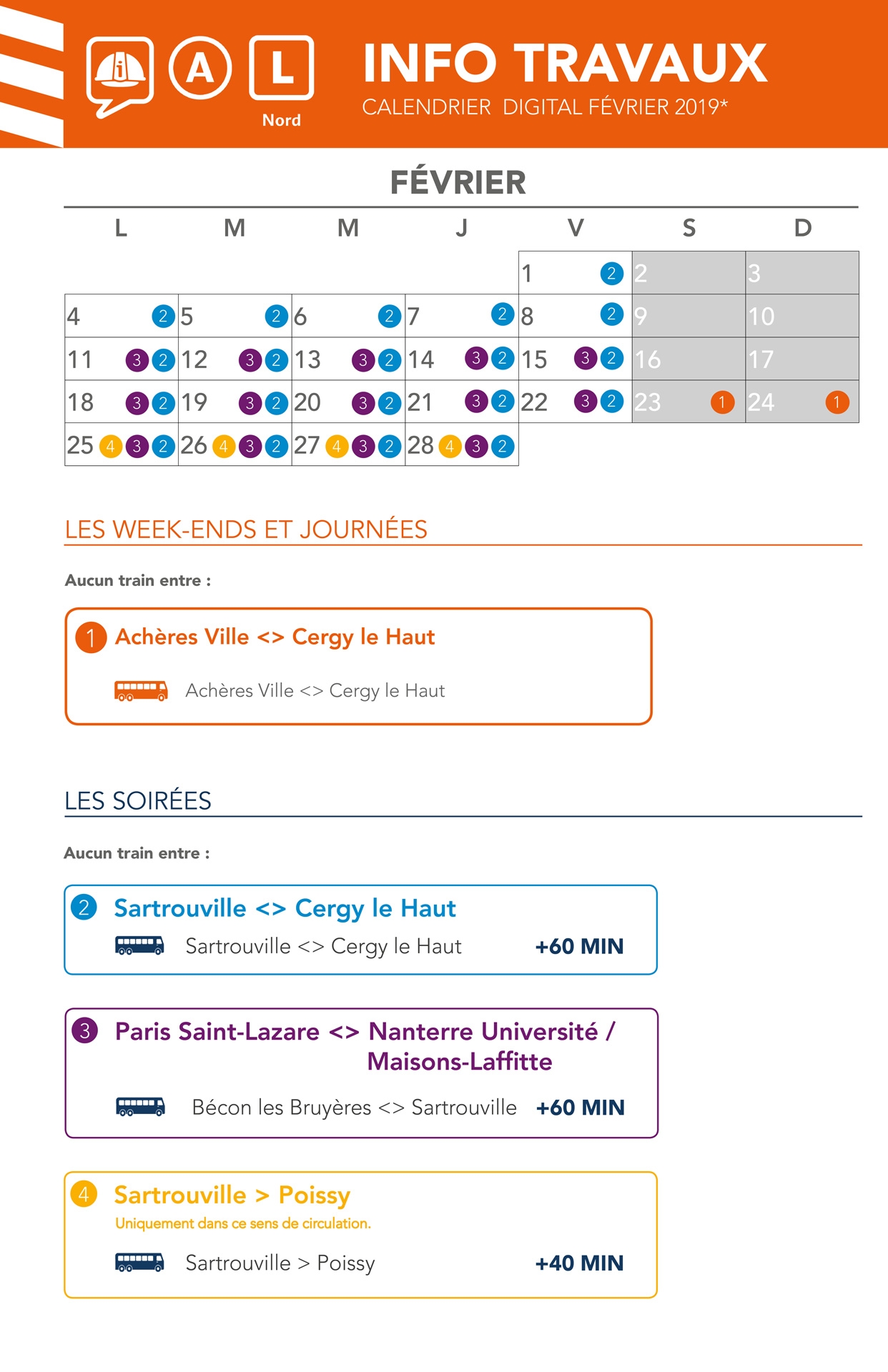 Le Calendrier Mensuel Des Travaux F vrier 2019