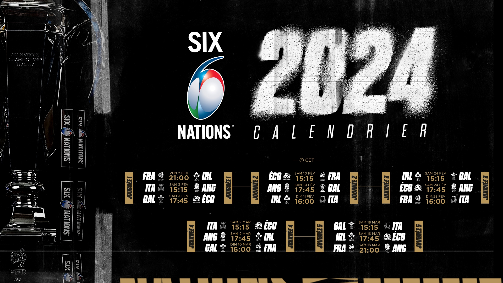 Le Calendrier Pour Le Tournoi Des Six Nations 2024 D voil Guinness Hommes Six Nations