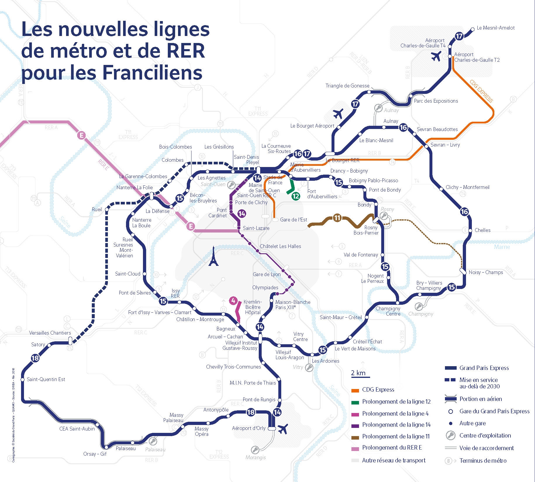 grand paris express calendrier