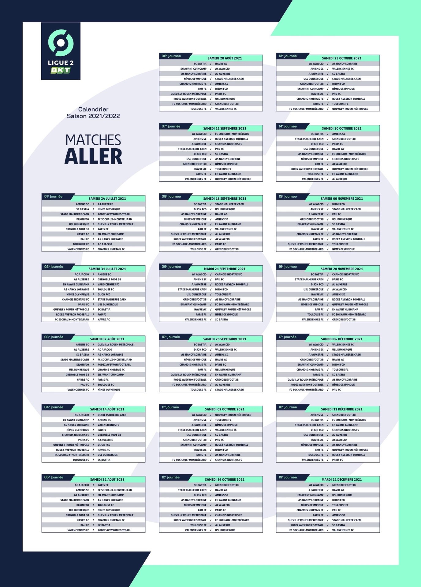 LIGUE 2 BKT LE CALENDRIER SAISON 2021 2022 NORDSPORTS MAG