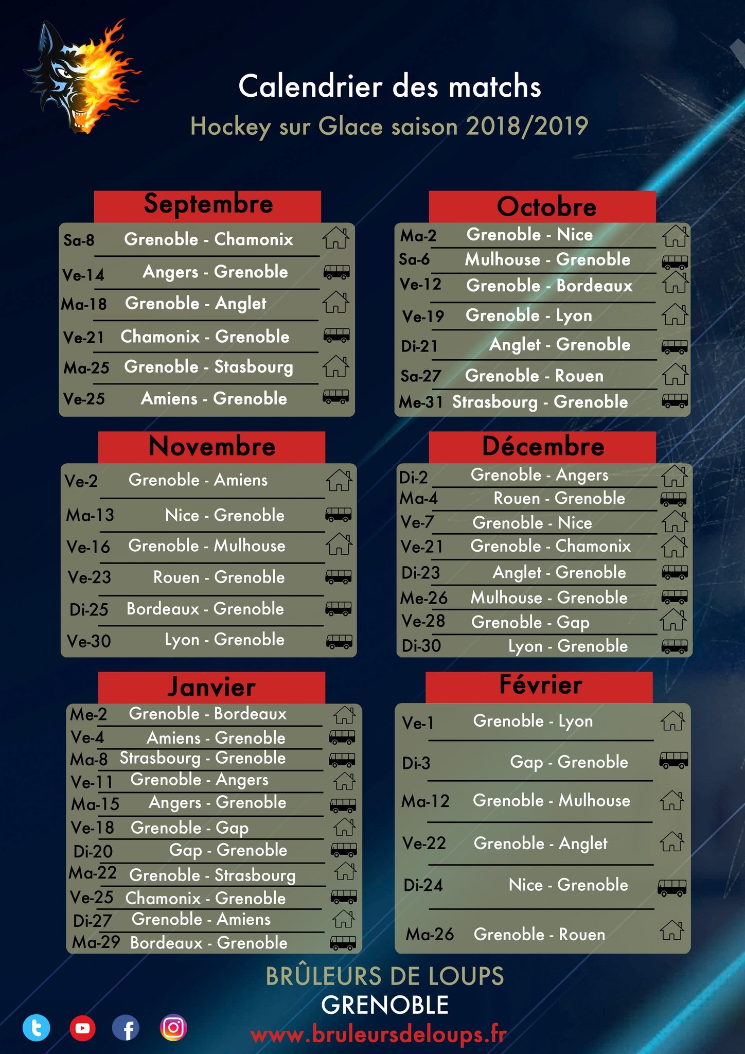 calendrier ligue magnus