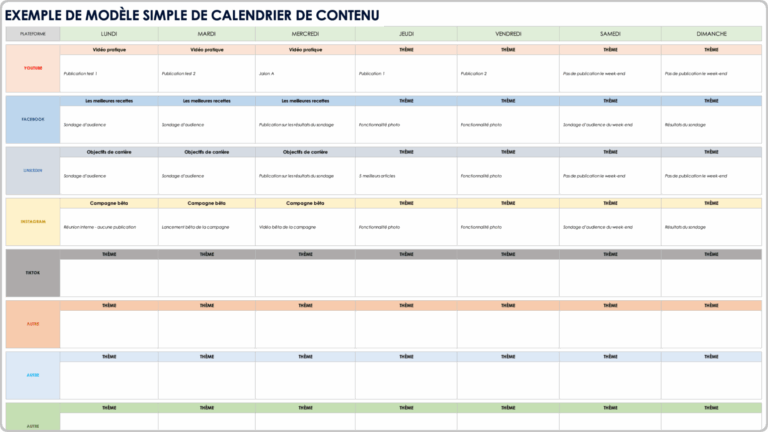 Mod les De Calendrier De M dias Sociaux Gratuits Tous Formats Tous Types