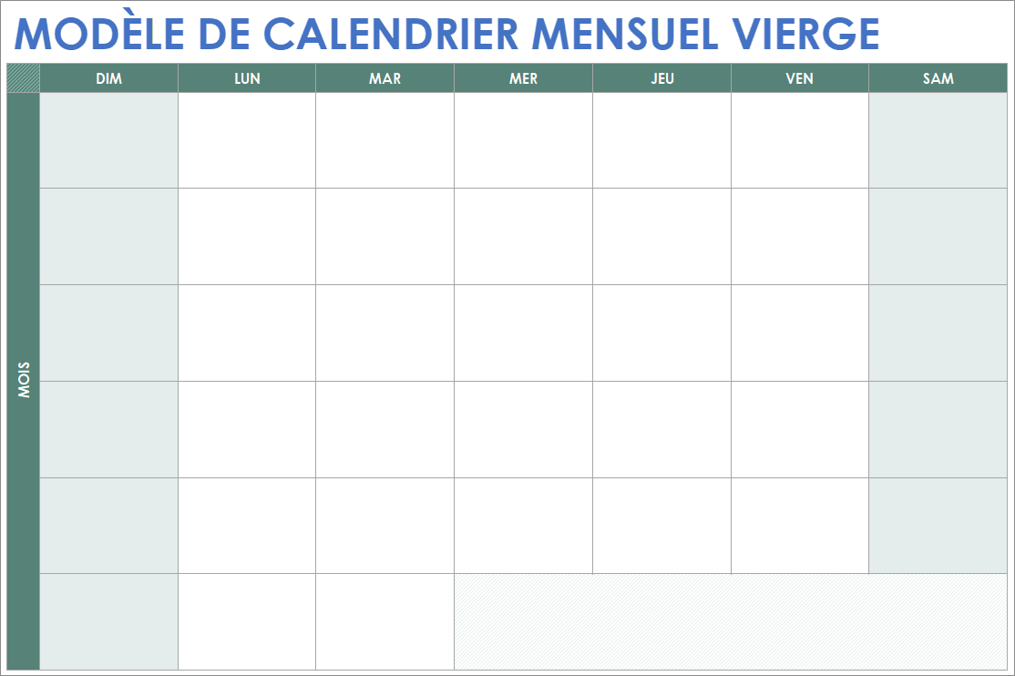 Mod les De Calendrier Excel Gratuits