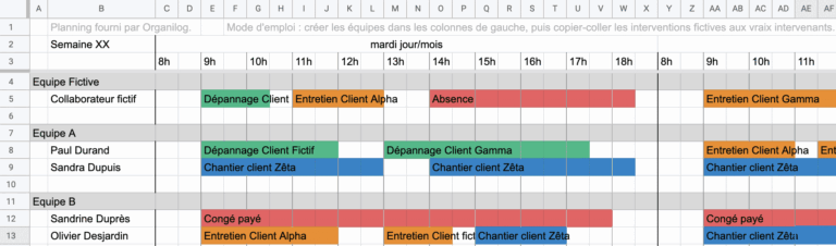 Mod les De Planning Excel Gratuits 2025