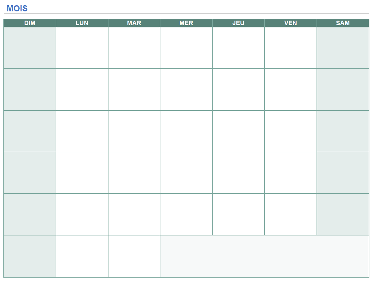 Mod les Gratuits De Calendriers Vierges Smartsheet