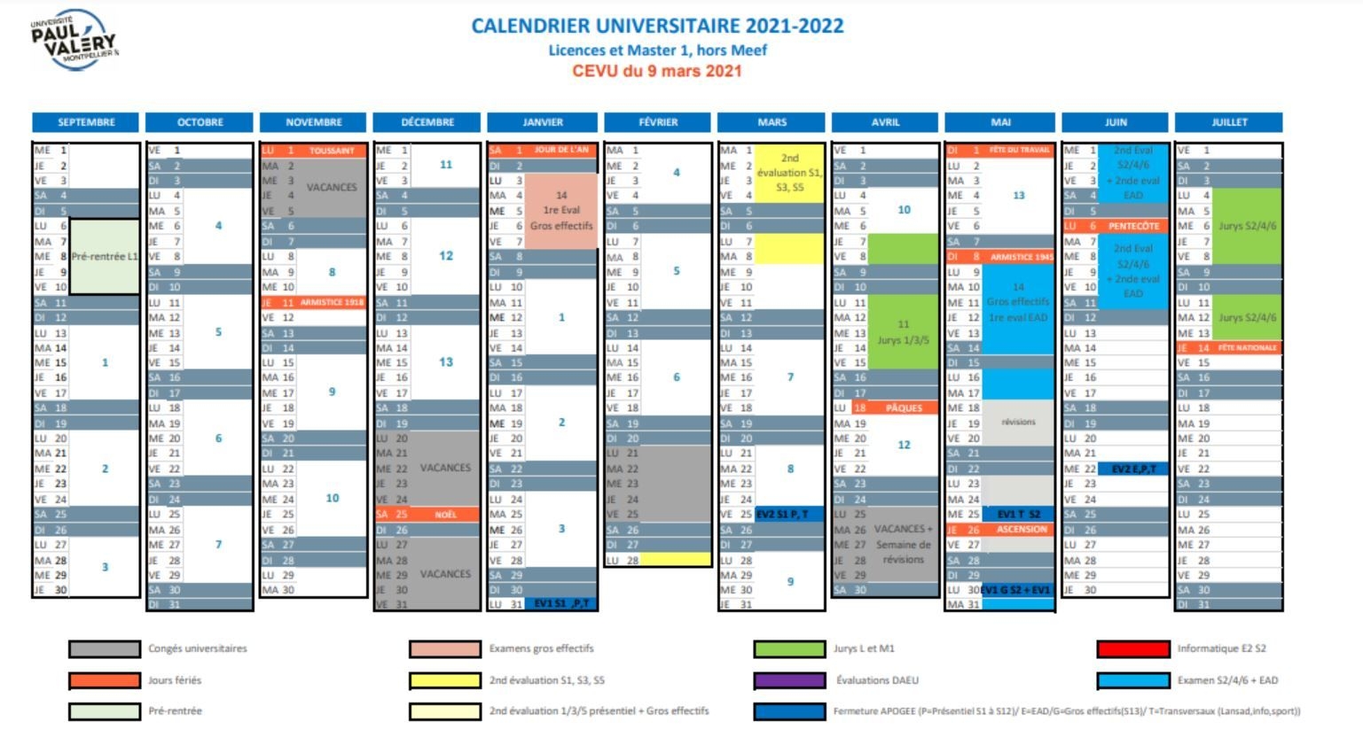 Montpellier Le Nouveau Calendrier De L Universit Paul Val ry D clenche La Col re D lus tudiants