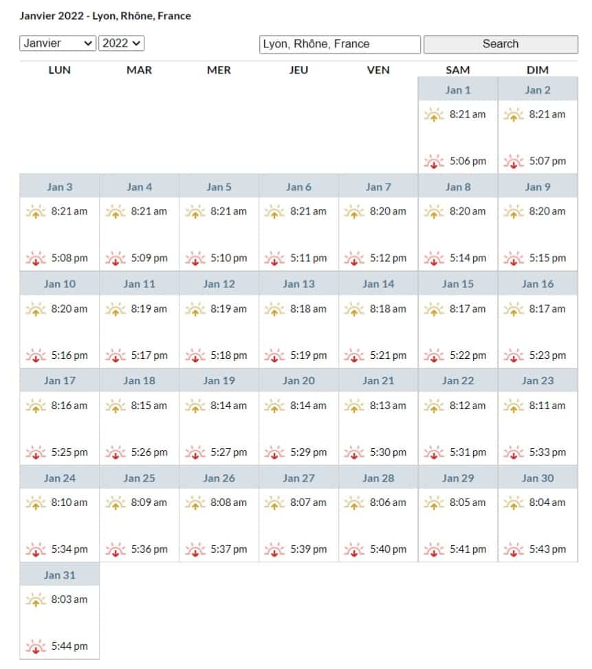 Ou Se L ve Et Se Couche Le Soleil 