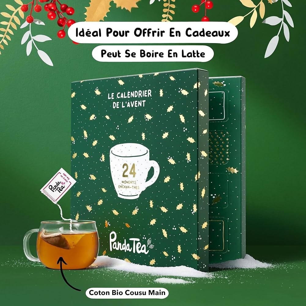Panda Tea Calendrier De L Avent 2024 Th s Et Infusions Pour No l Coffret Cadeau Th Et Infusions Assortiment De 24 Sachets Mousselines Id es Cadeaux Femme Homme Amazon fr Epicerie
