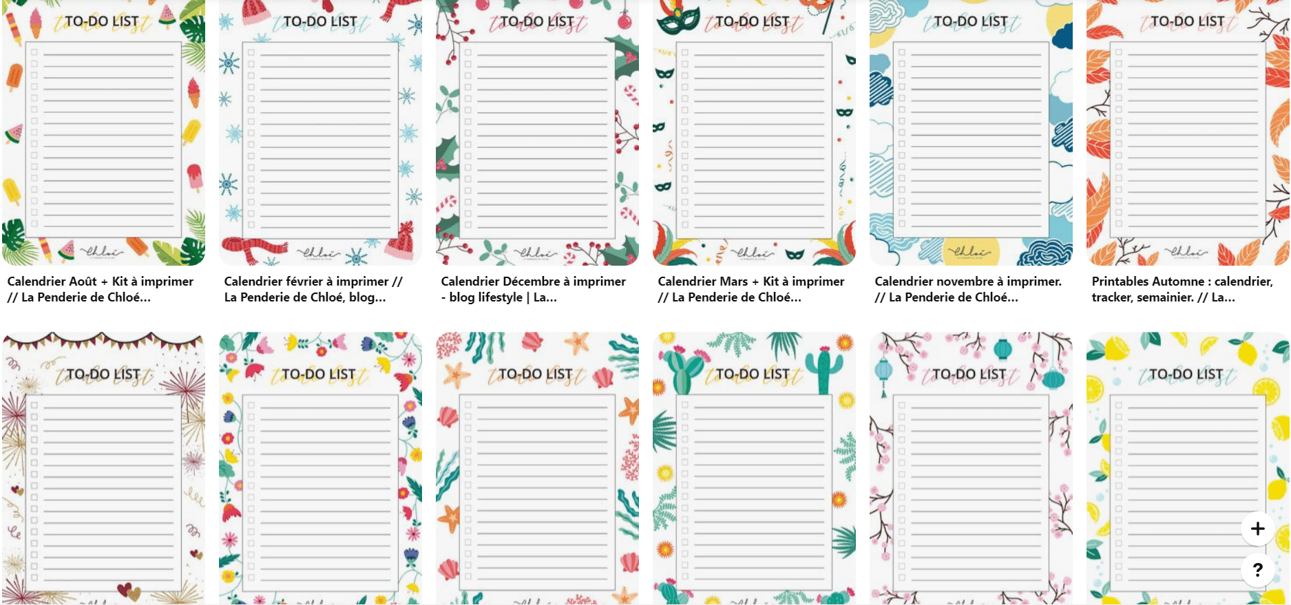 to do list calendrier