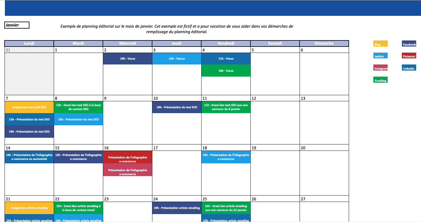 Planning ditorial Comment Le Cr er Mod le Gratuit 2025