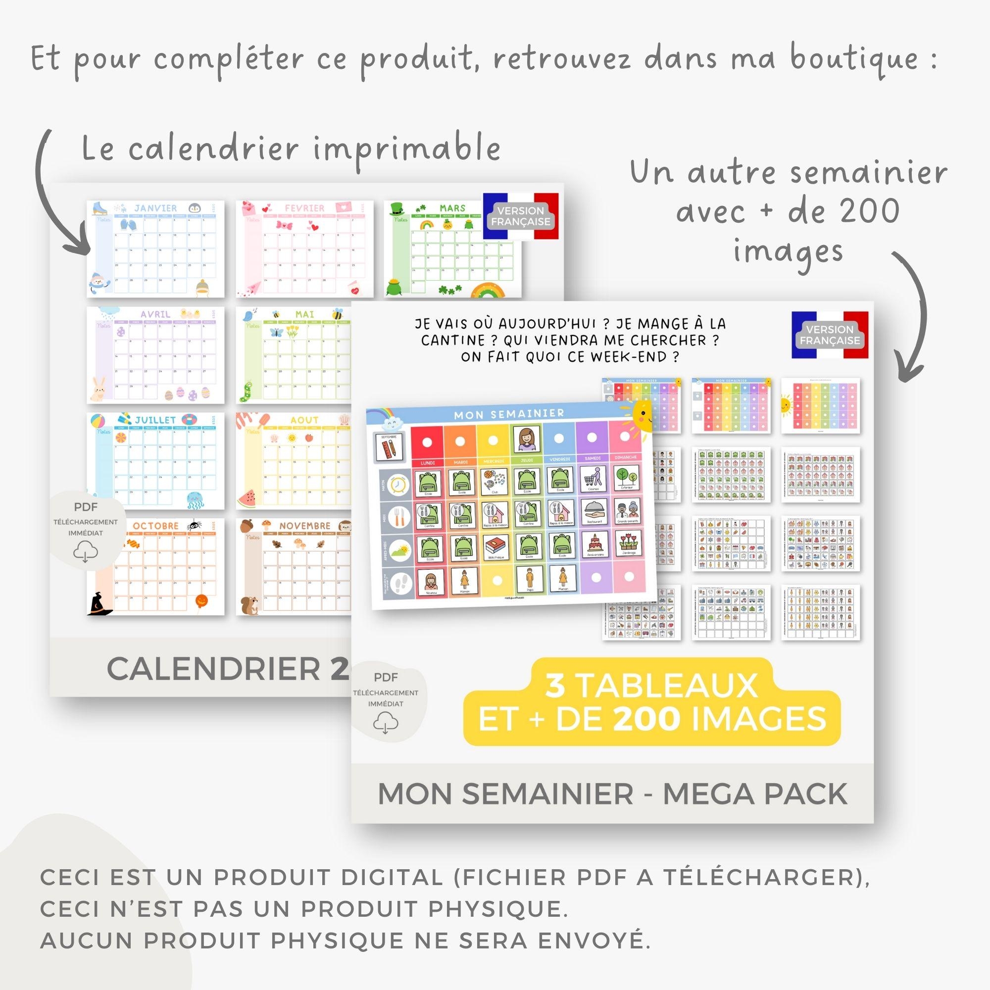 Planning Garde Altern e Enfant Semainier Garde Partag e Calendrier Enfant Parents S par s Divorc s Outil Organisation Famille Etsy