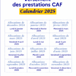 Prestations Sociales CAF Le Calendrier 2025 Des Versements De Prestations Service Public fr