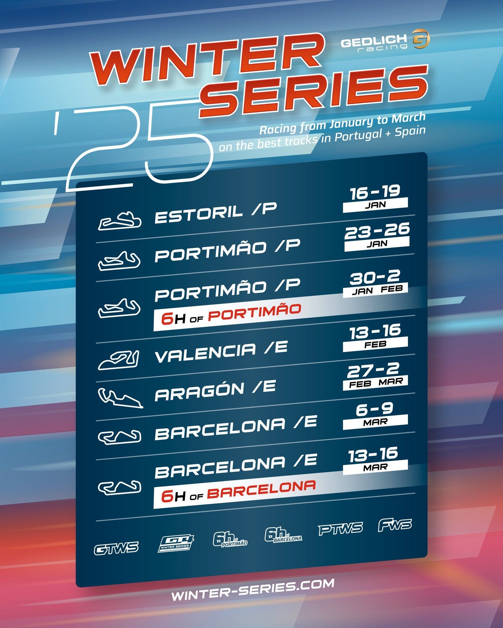 PROTOTYPE WINTER SERIES CALENDAR 2025 REVEALED 51GT3 Racing Database PROTOTYPE WINTER SERIES CALENDAR 2025 REVEALED 51GT3 Racing Database