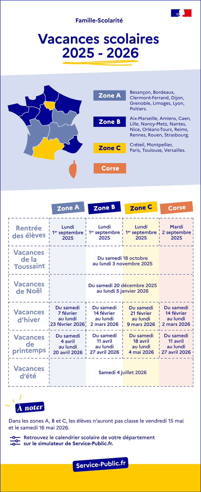 Quel Est Le Calendrier Des Vacances Scolaires 2025 2026 Service Public fr