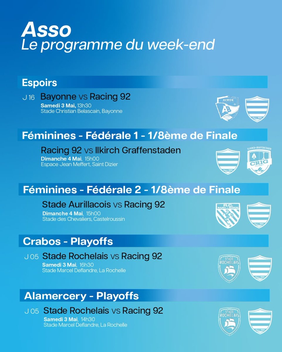 Racing 92 On X Retrouvez galement Le Programme De L cole De Rugby Https t co vZaeul3zVs RacingFamily Https t co UIYue4Nn2S X