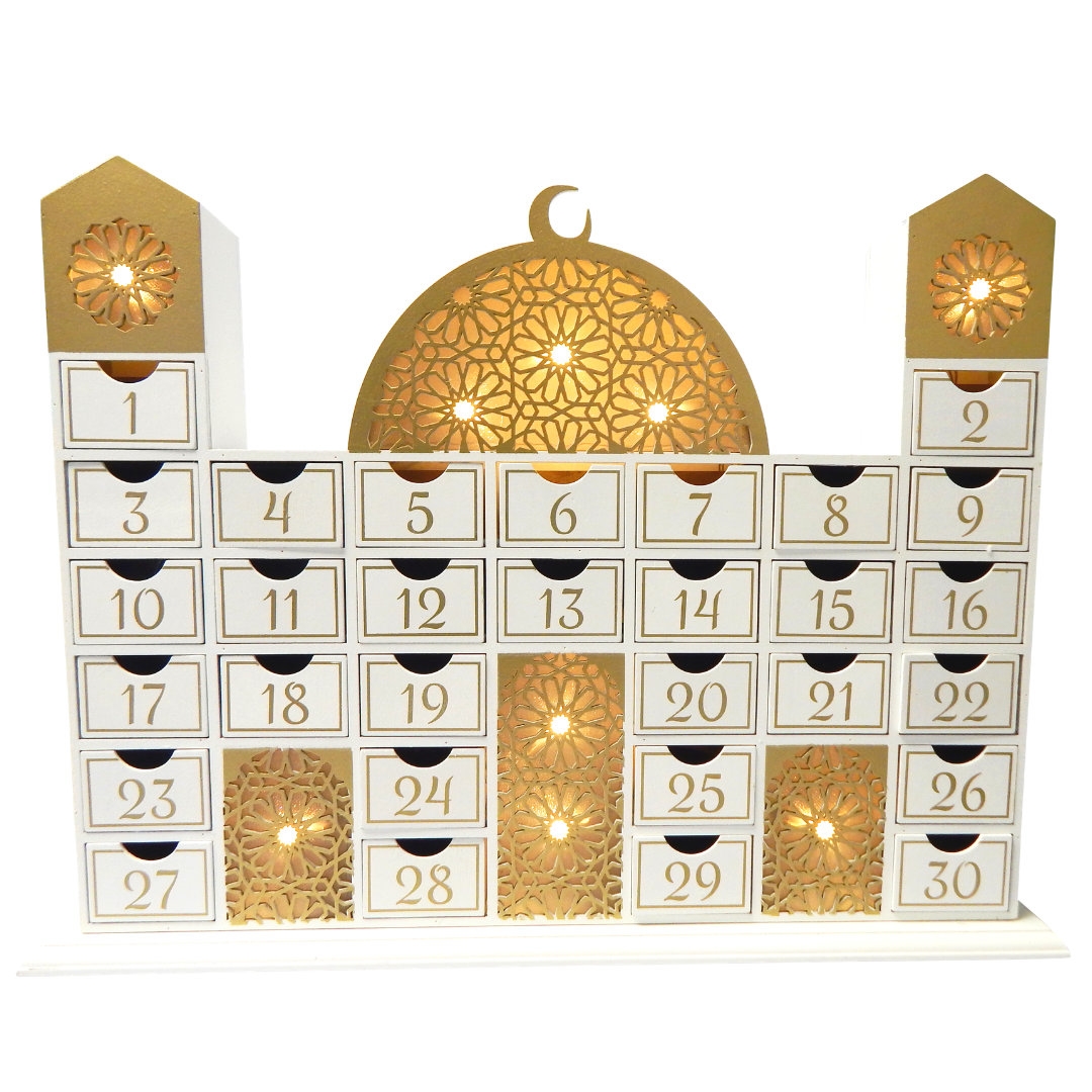 Ramadan Wooden Countdown Calendar Mosque Ramadan Advent Calendar With Lights Islamic Decor Iftar Gift Ramadan Planner Ramadan Tracker Eid Etsy