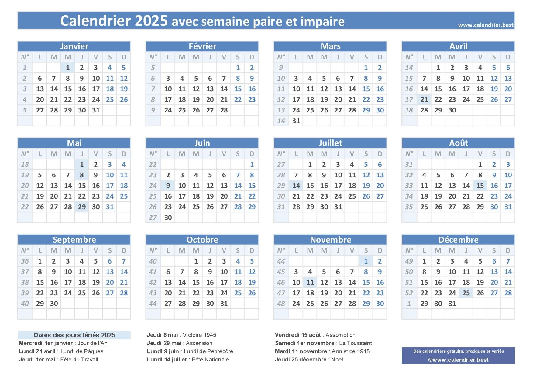 Semaine Paire Et Impaire 2025 Calendrier best