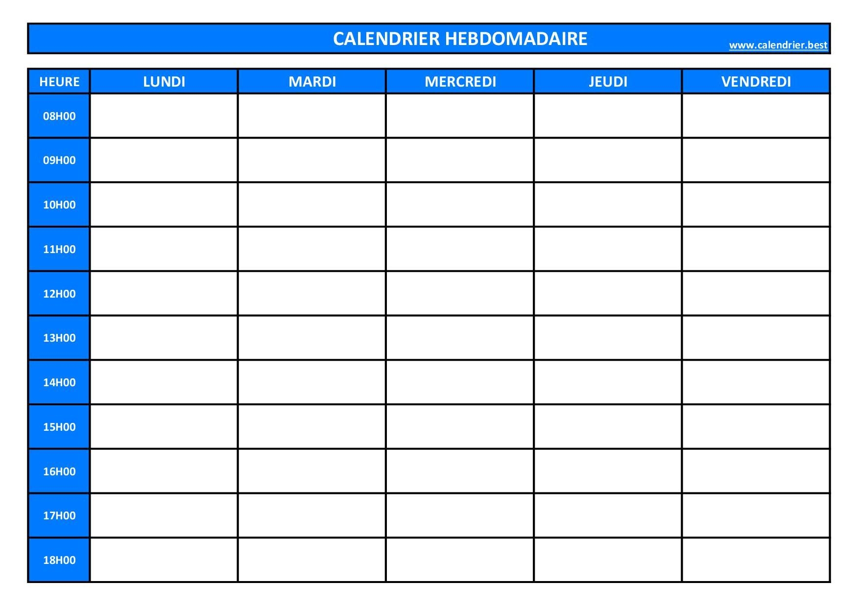 Semainier Imprimer Calendrier best