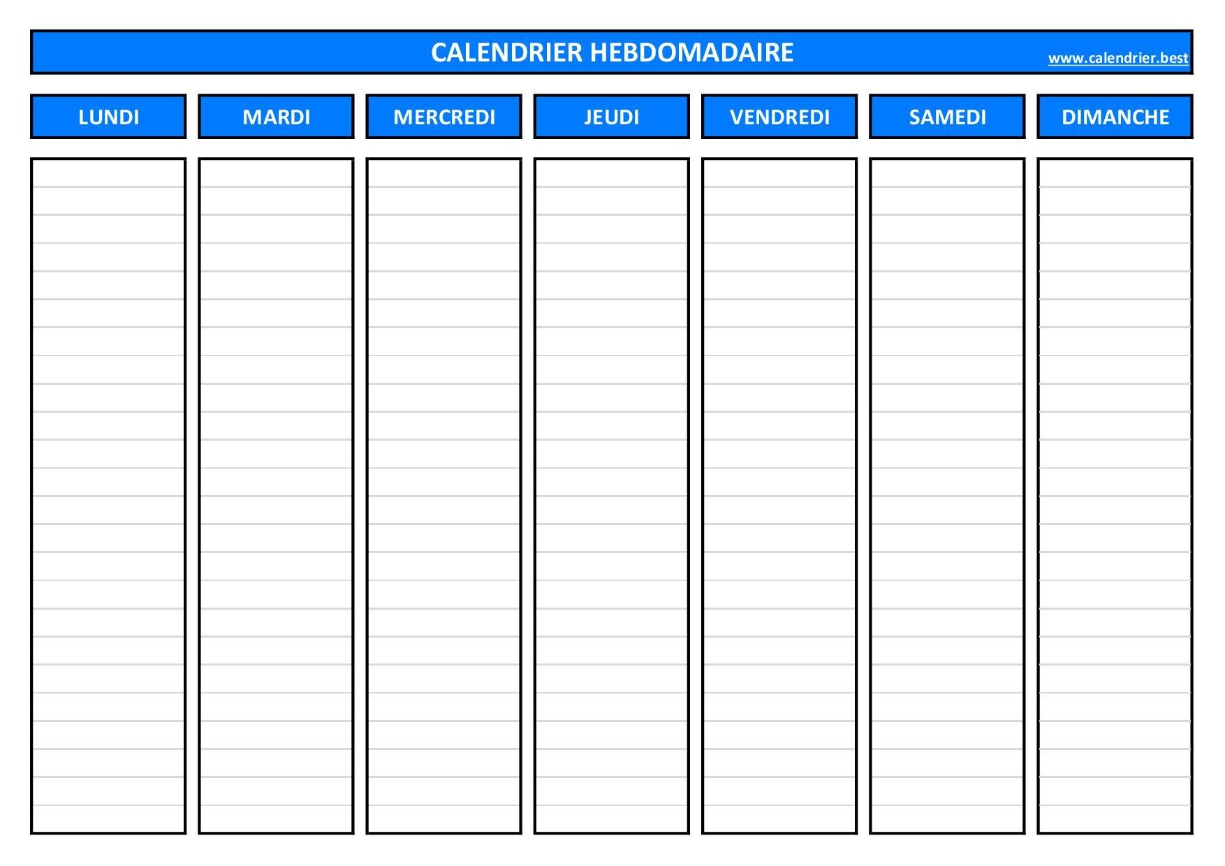 Semainier Imprimer Calendrier best