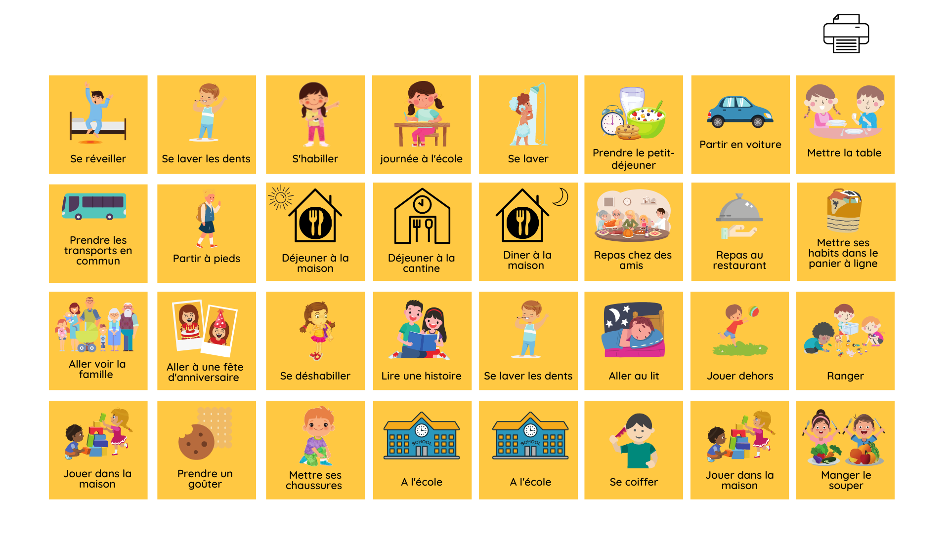 calendrier semaine maternelle imprimer