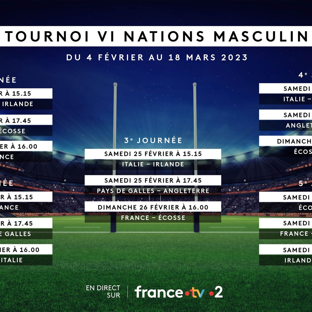 Six Nations 2023 T l chargez Les Calendriers Complets Avec Tous Les Matchs Des XV De France Masculin Et F minin